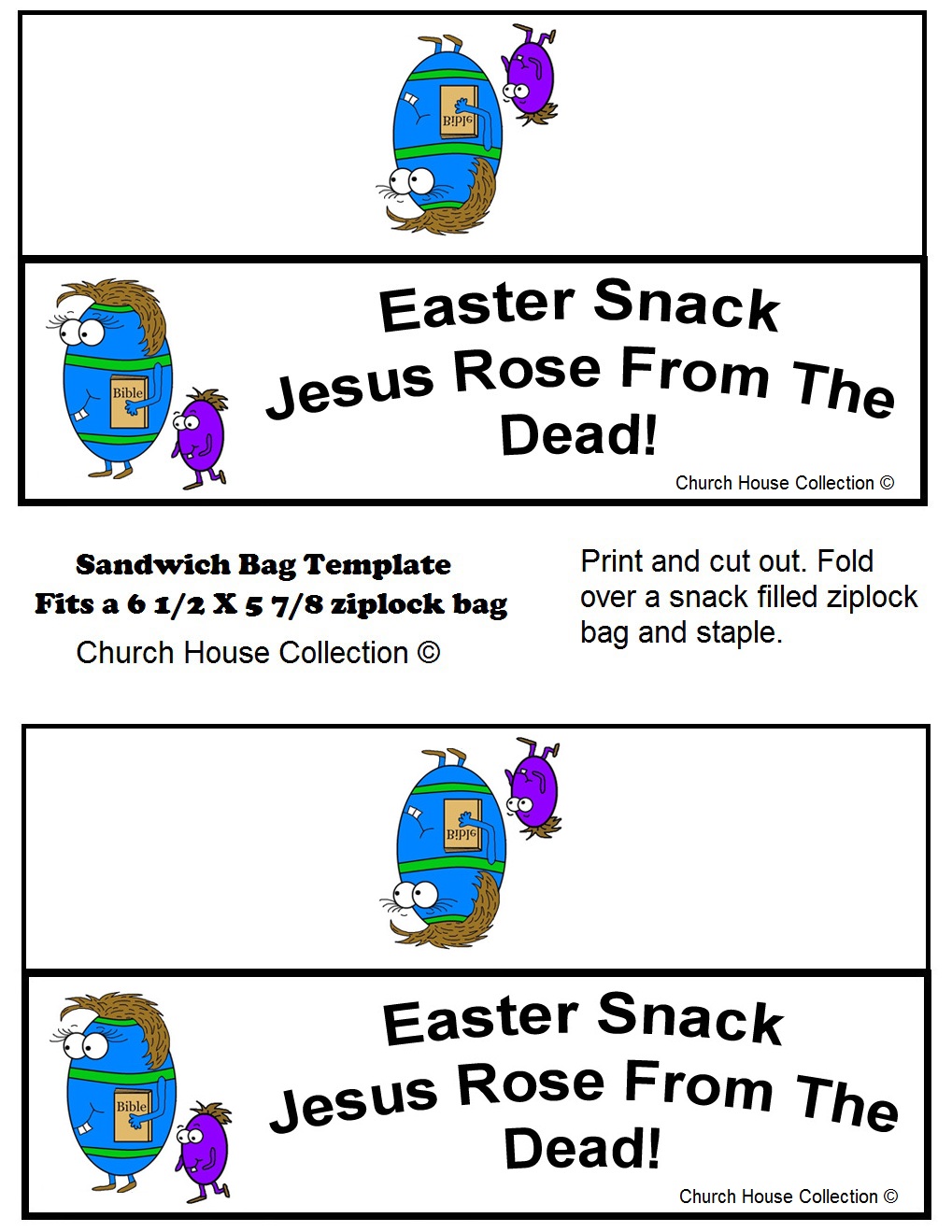 Church House Collection Blog Easter Egg Bible Snack For Sunday School "Jesus Rose From The Dead"